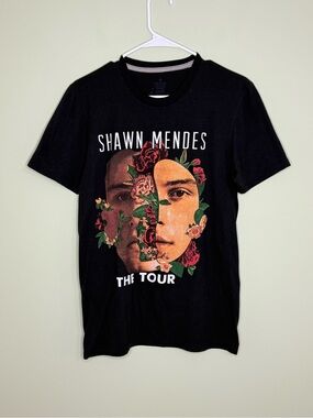 Official Shawn Mendez the tour 2019 concert t shirt black graphic band unisex S‎